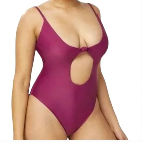 Andie Santorini One Piece Swimsuit Women's S Plum Purple NWT - Picture 1 of 16